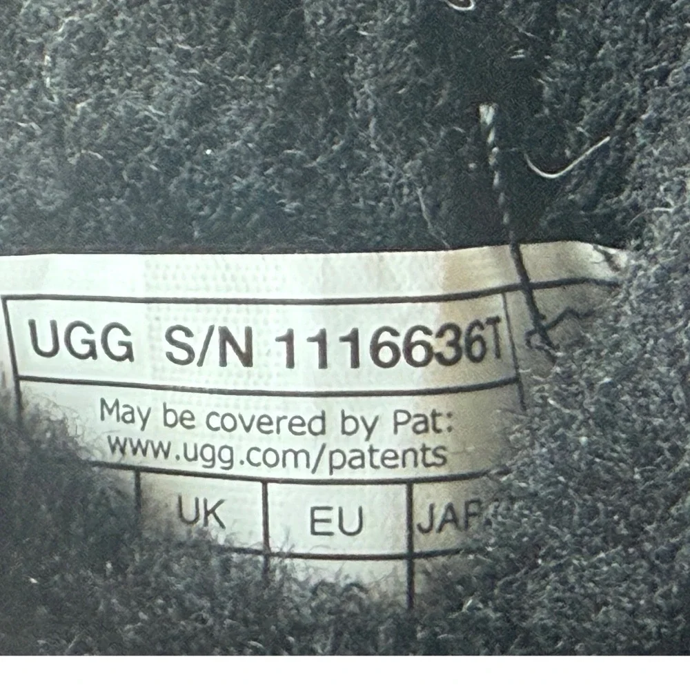 UGG Toddler Fluff Yeah Slide Black‎ Sheepskin Slingback Sandals 1116636T Size 9
